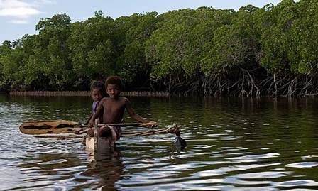 Vezo children fishing in mangrove lagoon, southwest Madagascar. Copyright Garth Cripps, Blue Ventures Conservation Vezo children fishing in mangrove lagoon, southwest Madagascar. Copyright Garth Cripps, Blue Ventures Conservation
